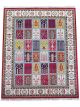 Hand knotted wool carpet with multicolor patchwork motifs, Heritage Mosaic rug by Den Decor India.