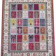 Hand knotted wool carpet with multicolor patchwork motifs, Heritage Mosaic rug by Den Decor India.