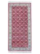 Ruby Grid Runner hand knotted wool carpet with red base, floral and geometric motifs, and elegant border – luxury oriental rug