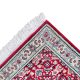Ruby Grid Runner hand knotted wool carpet with red base, floral and geometric motifs, and elegant border – luxury oriental rug