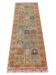 Amritsari garden panel long handknotted wool carpet with floral motifs – luxury oriental rug