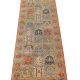 Amritsari garden panel long handknotted wool carpet with floral motifs – luxury oriental rug