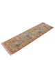 Amritsari garden panel long handknotted wool carpet with floral motifs – luxury oriental rug