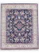 Hand knotted wool carpet in rust, black, beige, brown, yellow, and green with foliage motifs – luxury oriental rug