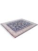 Hand knotted wool carpet in rust, black, beige, brown, yellow, and green with foliage motifs – luxury oriental rug