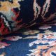 Hand knotted wool carpet in rust, black, beige, brown, yellow, and green with foliage motifs – luxury oriental rug