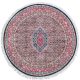 Handknotted wool oriental carpet in red with intricate motifs – luxury regal rug