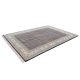 Ebon Garden hand knotted wool carpet with black base, geometric patterned background, and floral border – luxury oriental rug
