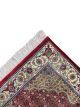 Regal Lattice Runner hand knotted wool carpet on red base with grid design, bold black, gold, and red border – luxury oriental rug