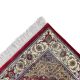Regal Lattice Runner hand knotted wool carpet on red base with grid design, bold black, gold, and red border – luxury oriental rug