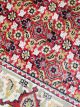 Regal Lattice Runner hand knotted wool carpet on red base with grid design, bold black, gold, and red border – luxury oriental rug