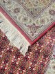 Regal Lattice Runner hand knotted wool carpet on red base with grid design, bold black, gold, and red border – luxury oriental rug