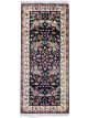 Noor Bloom runner hand knotted wool carpet with floral motifs in beige, brown, black, and accent colors – luxury oriental rug