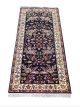 Noor Bloom runner hand knotted wool carpet with floral motifs in beige, brown, black, and accent colors – luxury oriental rug