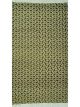 Zenga Olive handwoven dhurrie – flatweave rug with rectangular pattern in olive tones by Den Decor India