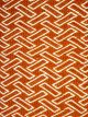 Zenga Orange handwoven flatweave dhurrie with modern rectangular design in rich orange tones by Den Decor India