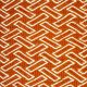 Zenga Orange handwoven flatweave dhurrie with modern rectangular design in rich orange tones by Den Decor India