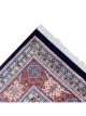 Regal Mosaic hand-knotted wool rug with deep red, blue, green, and rust tones in geometric mosaic design with black outlines