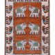 _DSC0569 Elephant Court hand-knotted wool rug with elephant motifs and Kashmiri-inspired borders in warm brown and peach tones