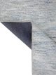 Flatwoven carpet with shaded blue gradient tones – artisanal rug