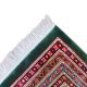 Handknotted emerald green wool carpet with red border and paisley motifs – luxury oriental rug
