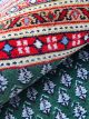 Handknotted emerald green wool carpet with red border and paisley motifs – luxury oriental rug