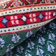 Handknotted emerald green wool carpet with red border and paisley motifs – luxury oriental rug