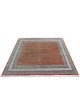Handknotted crimson boteh carpet with black border – luxury oriental wool rug