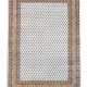 Luxury hand-knotted wool carpet ivory center red and brown borders Mir