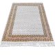 Luxury hand-knotted wool carpet ivory center red and brown borders Mir
