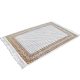 Luxury hand-knotted wool carpet ivory center red and brown borders Mir