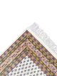Luxury hand-knotted wool carpet ivory center red and brown borders Mir