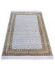 Premium wool rug Mir with ivory center and brown border traditional design