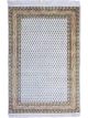 Premium wool rug Mir with ivory center and brown border traditional design