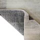 Beige hand-knotted wool carpet with brown squares and small human motif Rooted Muse