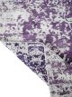 Eclipse hand-knotted abstract carpet in purple on white base