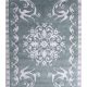 Mint white carpet with central motif and detailed border Meadow Song