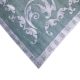 Mint white carpet with central motif and detailed border Meadow Song