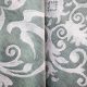 Mint white carpet with central motif and detailed border Meadow Song