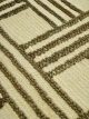 Brown and beige handwoven flatweave carpet with interlaced grid design forming small squares – Sahara Lattice by Den Decor India