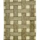 Brown and beige handwoven flatweave carpet with interlaced grid design forming small squares – Sahara Lattice by Den Decor India