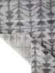 Handknotted wool carpet with grey and off-white 3D vertical triangle design on ivory base – luxury modern rug