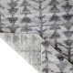 Handknotted wool carpet with grey and off-white 3D vertical triangle design on ivory base – luxury modern rug
