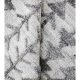 Handknotted wool carpet with grey and off-white 3D vertical triangle design on ivory base – luxury modern rug