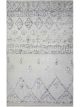 Handknotted grey and off-white wool carpet with geometric pattern – luxury modern rug