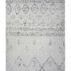 Handknotted grey and off-white wool carpet with geometric pattern – luxury modern rug