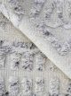 Handknotted grey and off-white wool carpet with geometric pattern – luxury modern rug